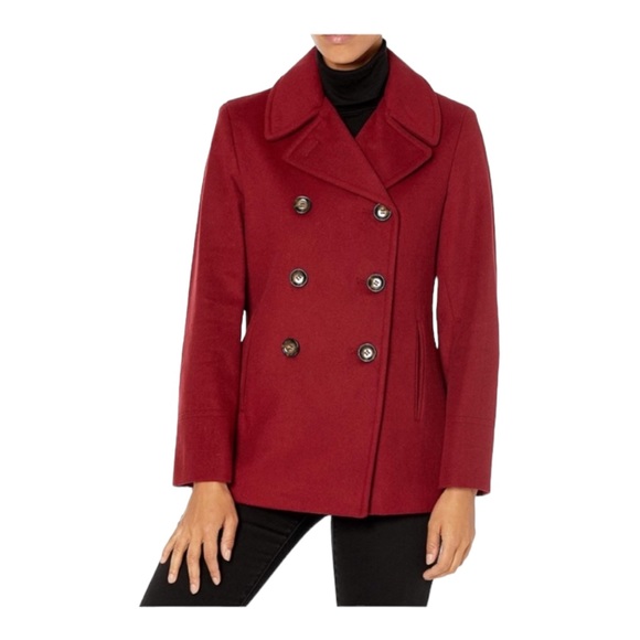Calvin Klein Women's Wool Cashmere Blend Peacoat Black Size 4